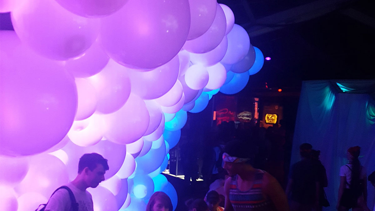 Interactive LED Bubble Wall