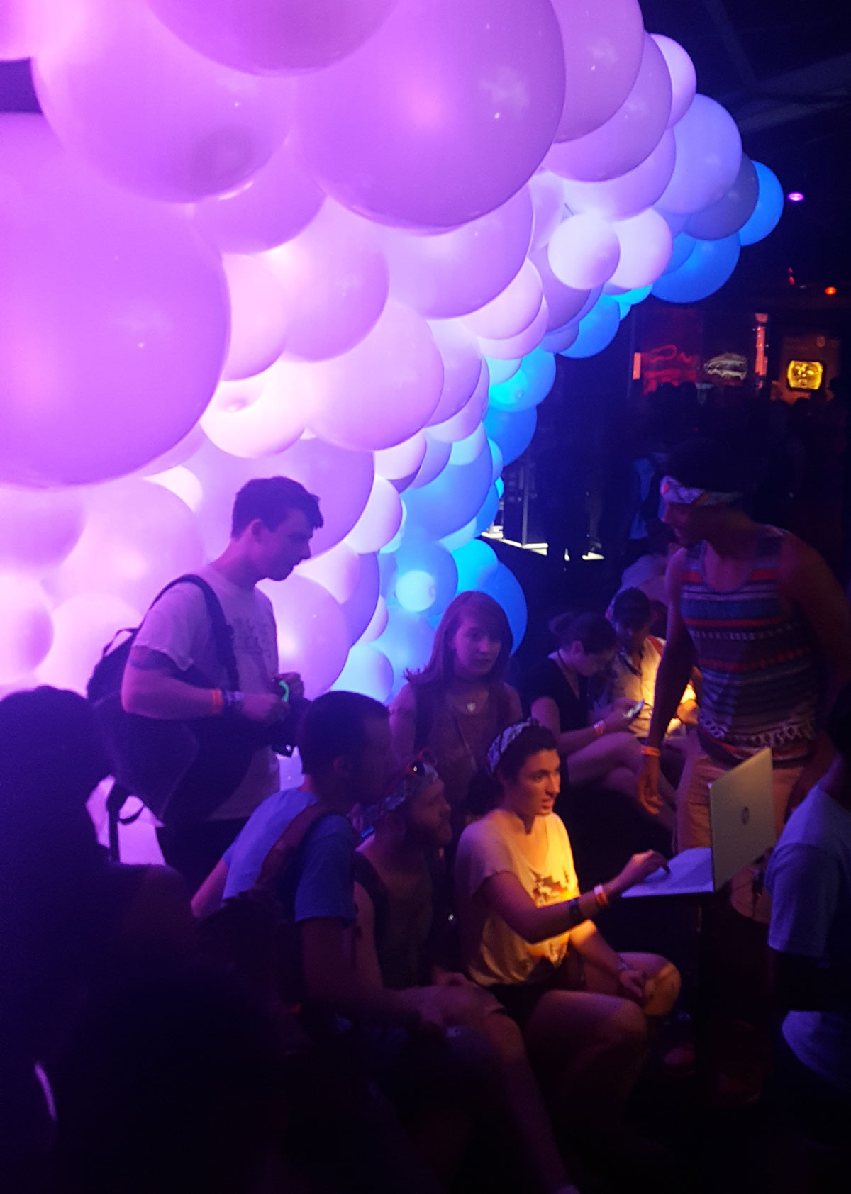 Interactive LED Bubble Wall
