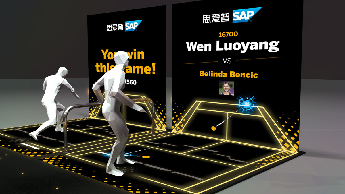 Touch-floor interactive game experience