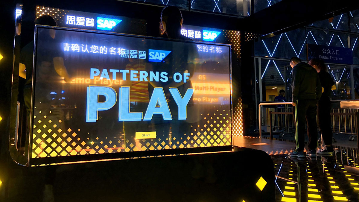 Touch-floor interactive game experience