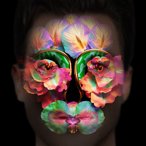 Digitally-projected animated face art
