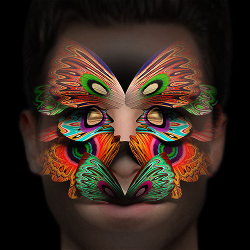 Digitally-projected animated face art