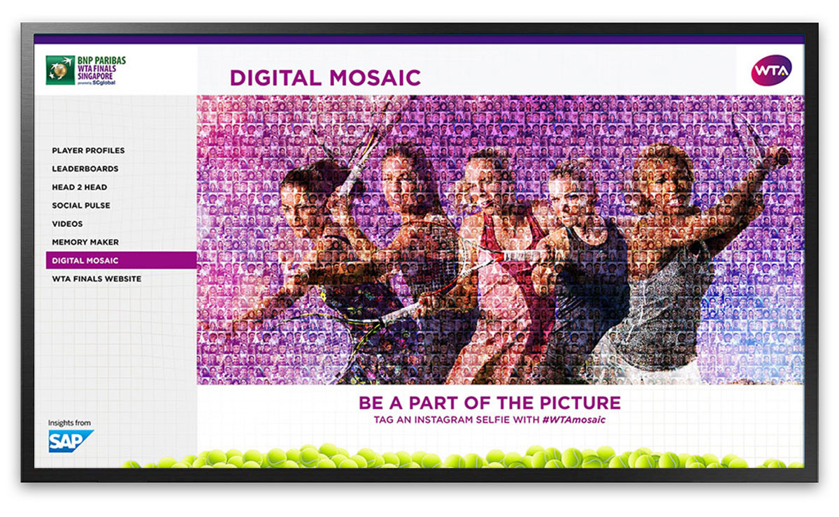 WTA Finals interactive installations